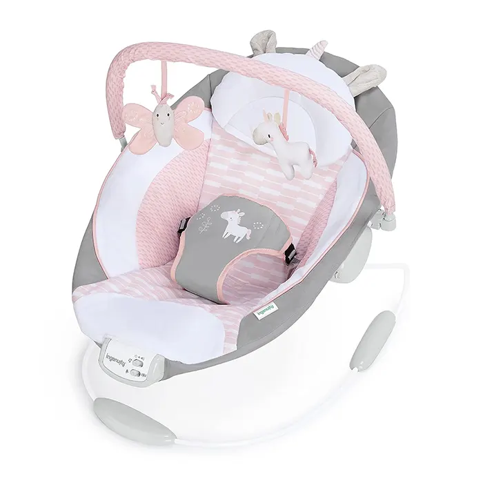 Ingenuity Flora the Unicorn Soothing Baby Bouncer
