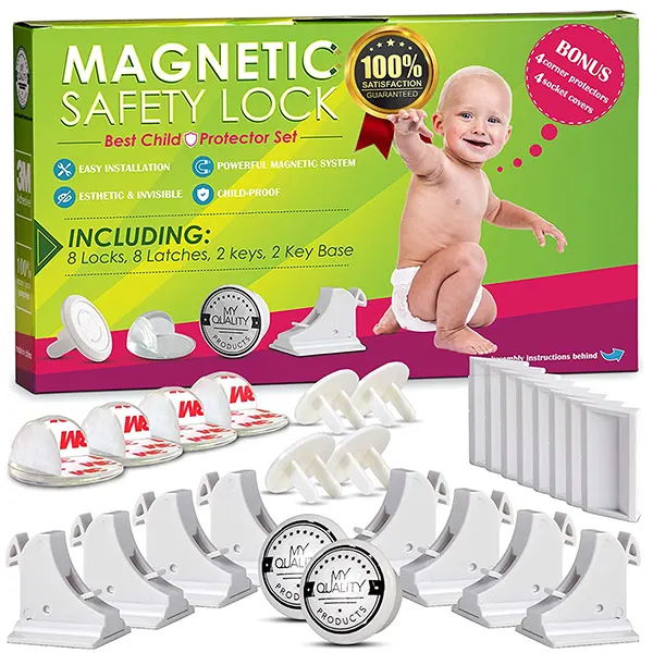 Invisible Magnetic Cabinet Locks Child Safety Kit
