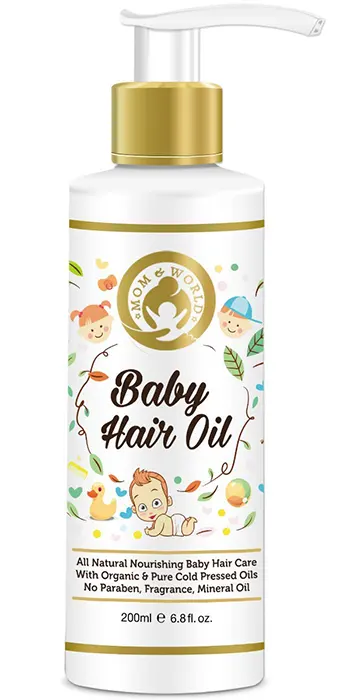 Mom & World Baby Hair Oil With Organic & Coldpressed Natural Oil For Kids