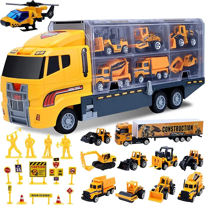 ALOTJOY Engineering Die-cast Construction Car Toddler Toys