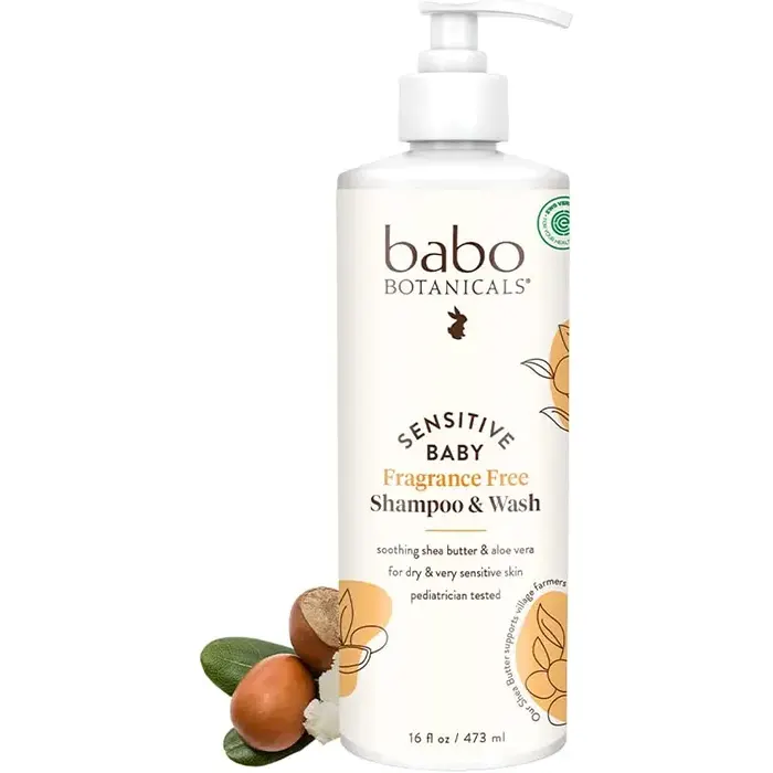 Babo Botanicals Sensitive Baby Fragrance-Free Shampoo 1
