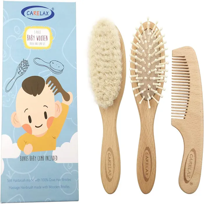 CARELAX Baby Hair Brush & Comb Set