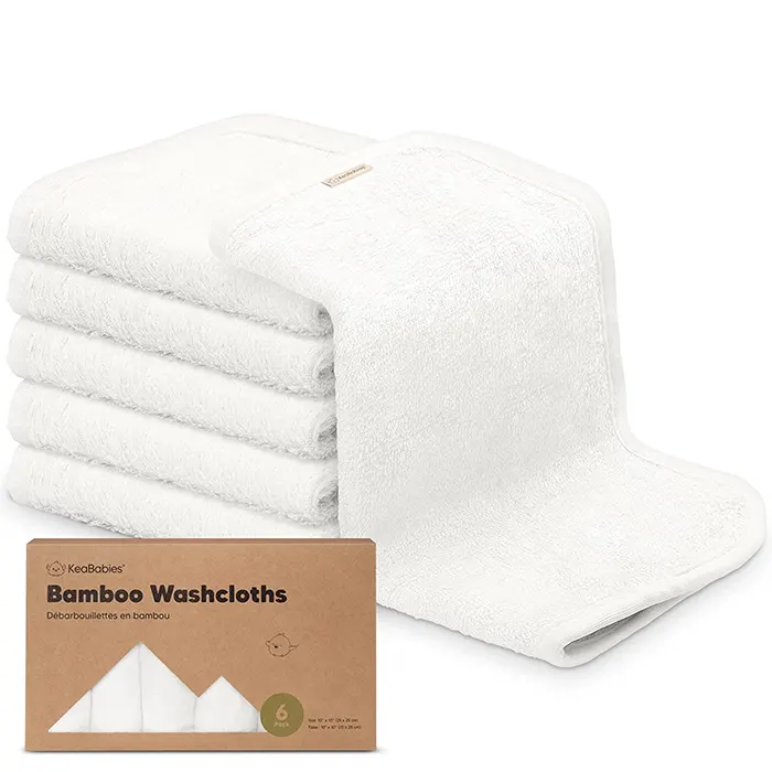 KeaBabies 6-Pack Organic Baby Washcloths