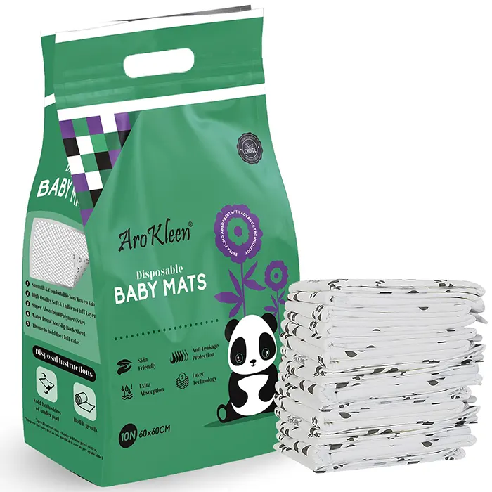 ARO KLEEN Baby Disposable Changing Mats - Super Absorbent and Waterproof