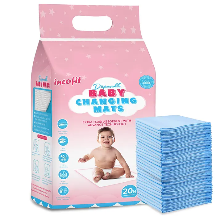 Incofit Baby Disposable Underpad - Waterproof Changing Pads for Babies