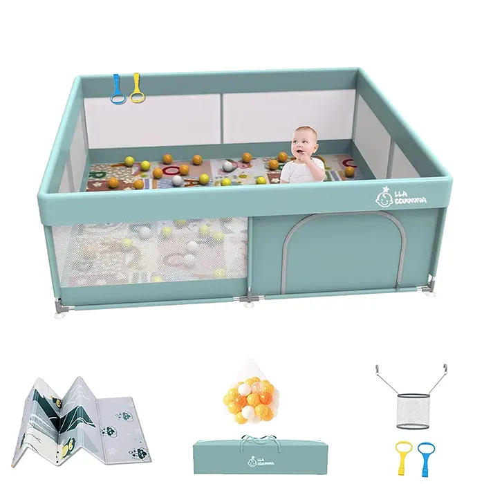 LLaccuumma Baby Playpen with Mat