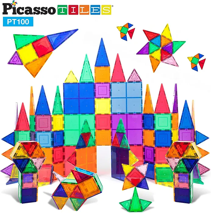 PicassoTiles 100 Piece Magnet Building Set