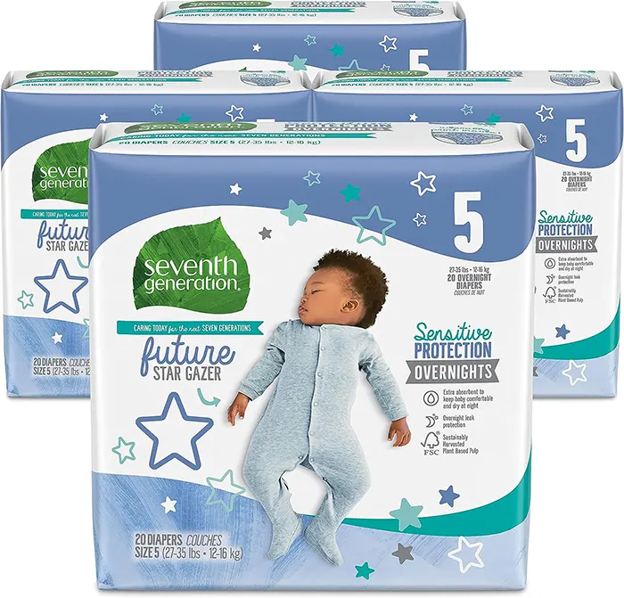 Seventh Generation Baby Free & Clear Overnight Diapers