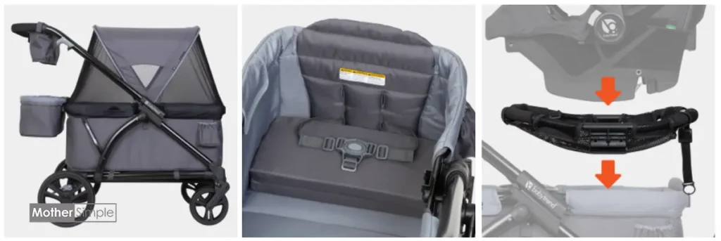 Safety Features - Baby Trend Expedition 2-in-1 Stroller Wagon Plus
